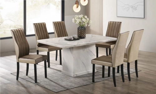 Marble Table Dinning Set Table with Chairs 