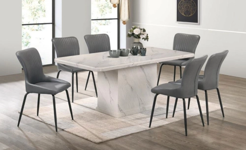 Marble Table Dinning Set Table with Chairs 