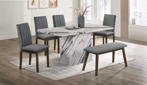 Marble Table Dinning Set Table with Chairs 