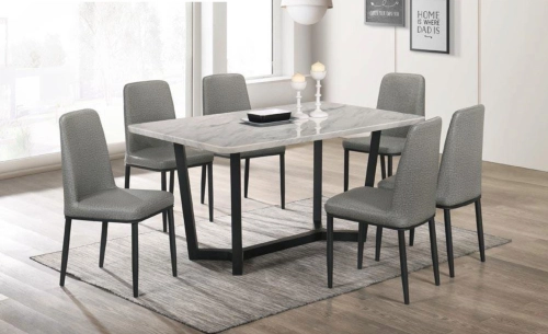 Marble Table Dinning Set Table with Chairs 