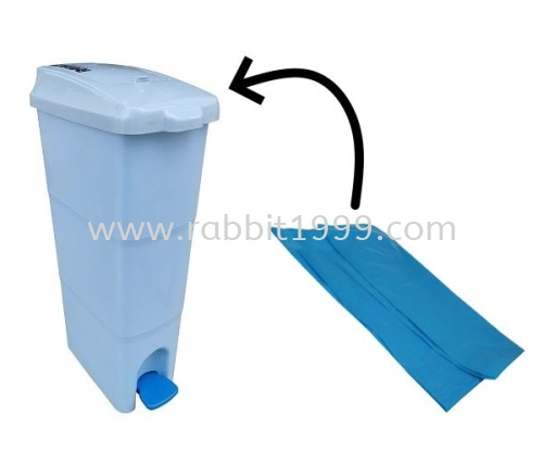 RABBIT SANITARY BIN BAG - blue