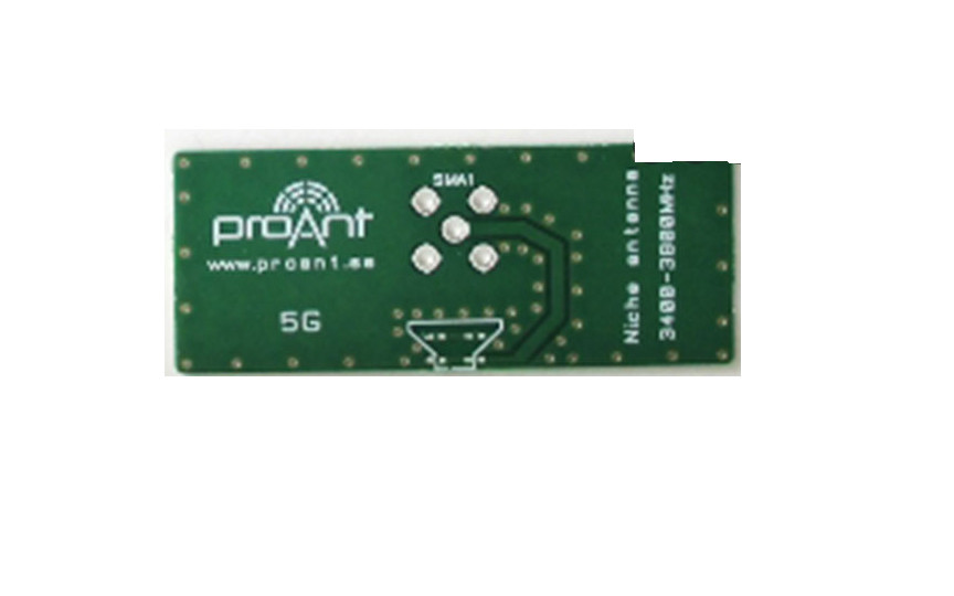 proant niche™ 5g antenna, small pcb embedded antenna for use on the the 5g cellular frequencies 3.4-
