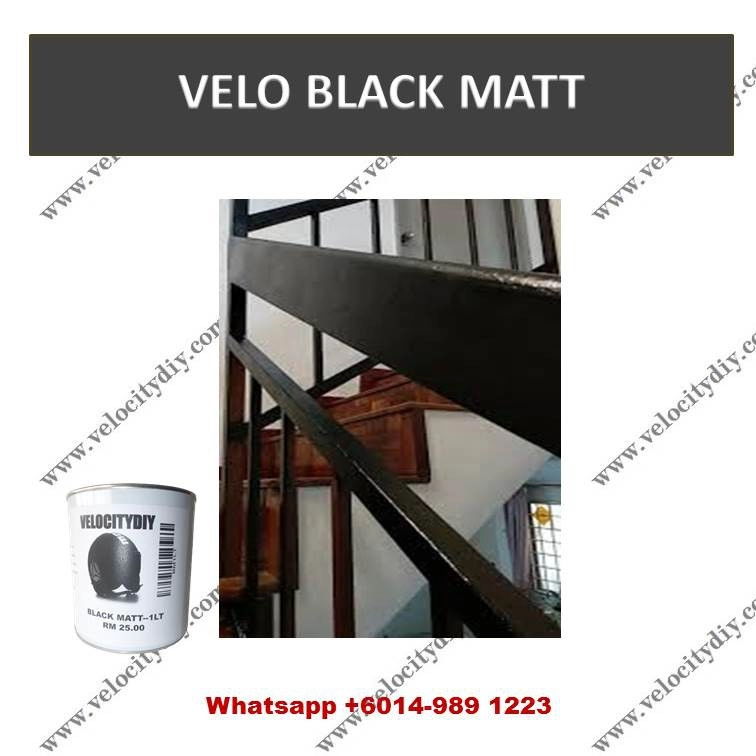 （亚面黑漆/蒙面黑漆）Velo Black Matt Paint/Matt Black/Gate/door/Cat Hitam Mati/Cat Kayu/Cat Besi