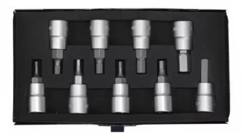 9Pc 3/8" Dr. Hex Bit Socket Set - H2.5-H12