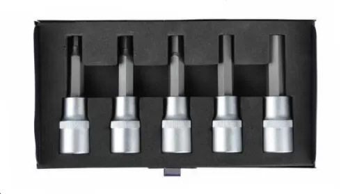 5Pc 1/2" Dr.Long Type  Hex Bit Socket Set - H5-H12