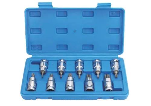 10Pc 1/2" Dr. Torx Socket Bit Set