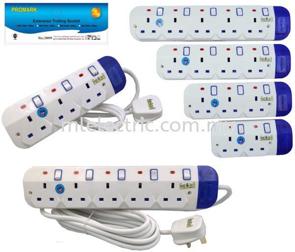 PROMARK EXTENSION SOCKET  EXTENSION SOCKET Plug Adaptor & sockets Selangor, Malaysia, Kuala Lumpur (KL), Batu Caves Supplier, Suppliers, Supply, Supplies | ML Electric Sdn Bhd