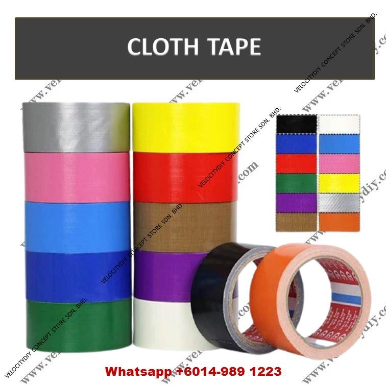 （彩色布胶带）2" x 20yard/48mm x 18m Cloth Tape/Binding Tape/Tap Kain