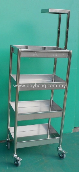 Stainless Steel 4 Tier Trolley ׸4Ƴ Stainless Steel Trolley Trolley Stainless Steel Fabrications Johor, Malaysia, Batu Pahat Supplier, Manufacturer, Supply, Supplies | Gayheng Stainless Steel Sdn Bhd