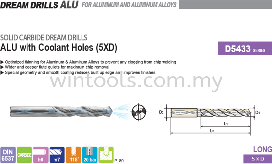 DIA 3 - 20MM  DREAM DRILLS ALU SOLID CARBIDE DREAM DRILLS YG-1 (KOREA) Penang, Malaysia Supplier, Suppliers, Supply, Supplies | Wintools Engineering Technology Sdn Bhd