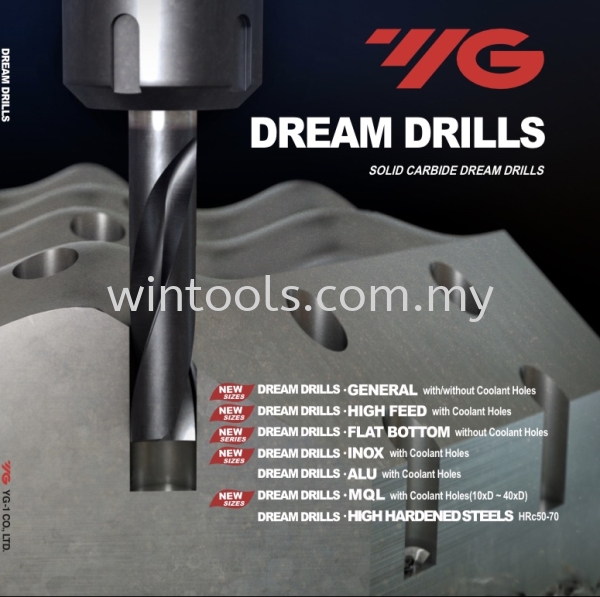  DREAM DRILLS FLAT BOTTOM SOLID CARBIDE DREAM DRILLS YG-1 (KOREA) Penang, Malaysia Supplier, Suppliers, Supply, Supplies | Wintools Engineering Technology Sdn Bhd