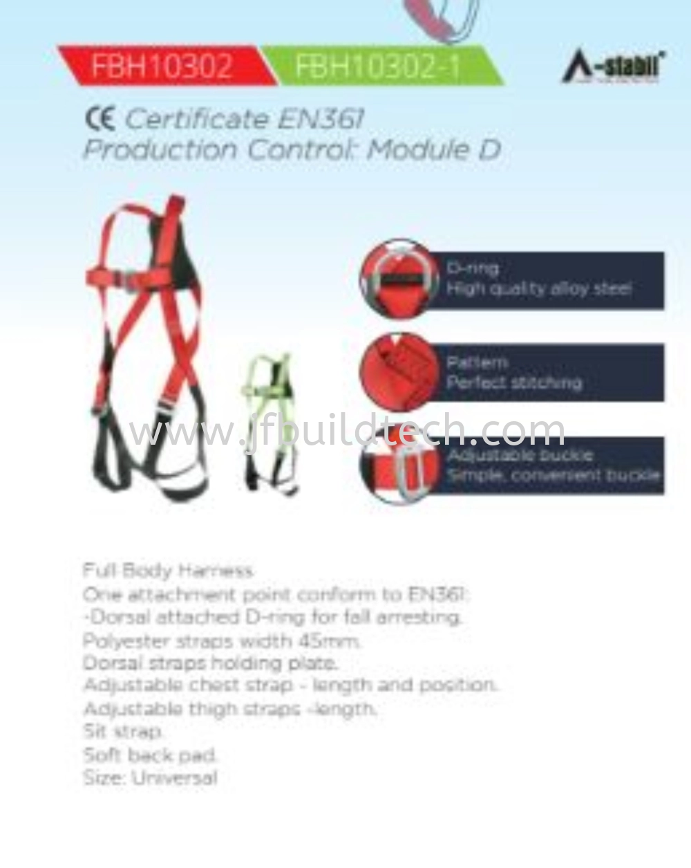 FULL BODY HARNESS FBH-10302-XXXL-A-Stabil 