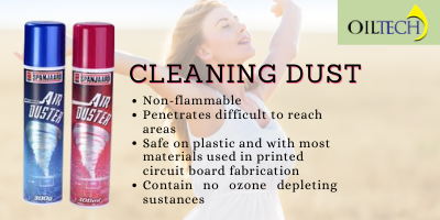 Provides a high pressure blast of gas for cleaning dust