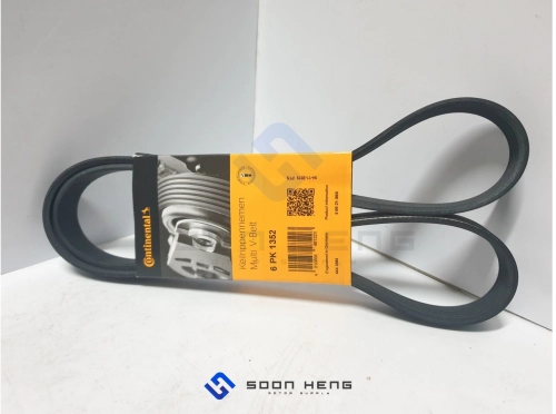 Mercedes-Benz W203, CL203, C208, W210 and R170 with Engine M111 (2.0/ 2.3)  6PK1352 V-Ribbed Belt (CONTINENTAL) 