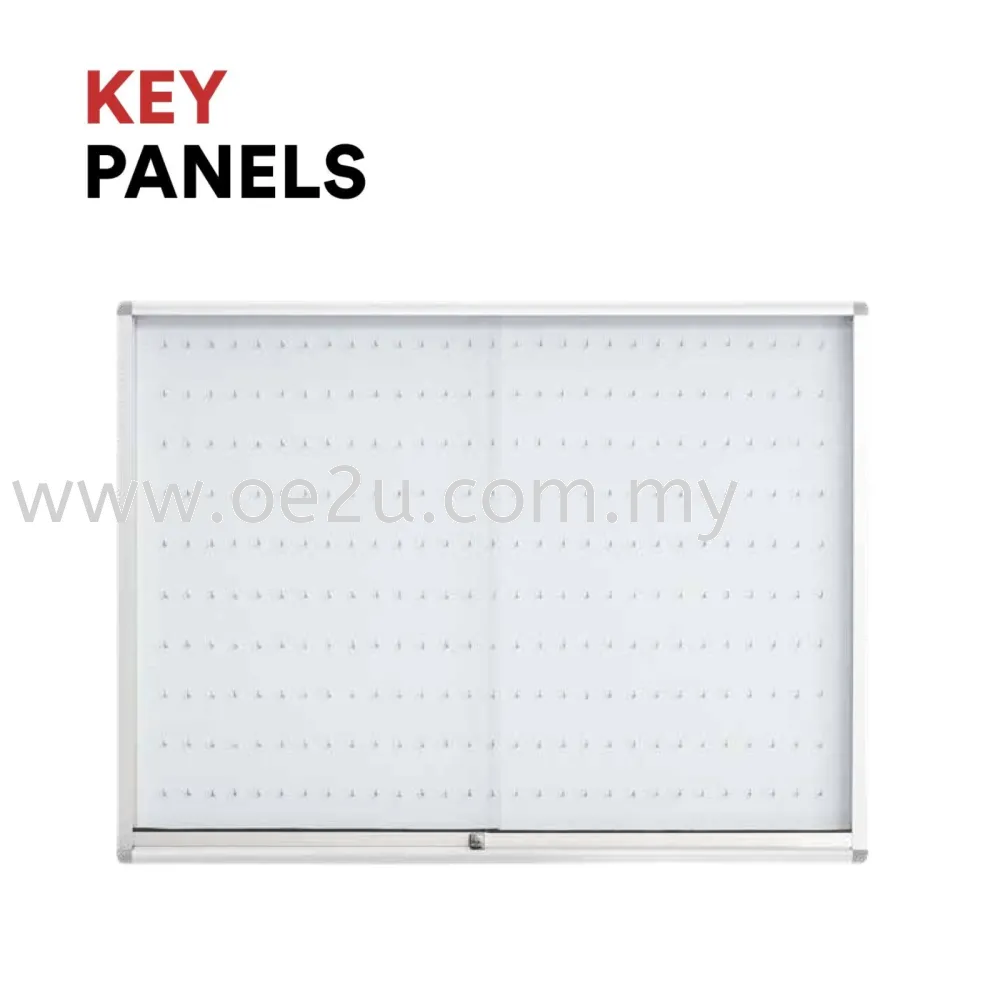 Key Panel C/w Sliding Glass Door Cabinet OFFICE EQUIPMENT Key Storage ...