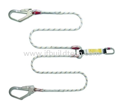 ECOMOMIC TWIN POLYAMIDE LANYARD WITH ENGERGY ABSORBER