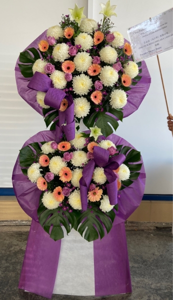W14 Condolences & Funeral  (Wreath) »Ȧ From RM200 Condolences & Sympathy Melaka, Malaysia Delivery, Supplier, Supply | Paradise Flower House