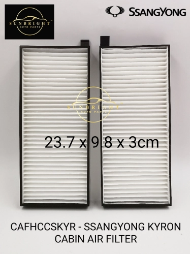 CAFHCCSKYR -SSANGYONG KYRON CABIN AIR FILTER