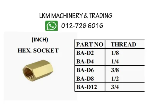 Brass Hex Socket(Inch)