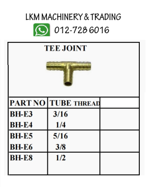 Brass Tee Joint(Inch)
