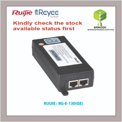 RUIJIE RG-E-130(GE): 1 PORT GIGABIT POE+ ADAPTOR (802.3at)