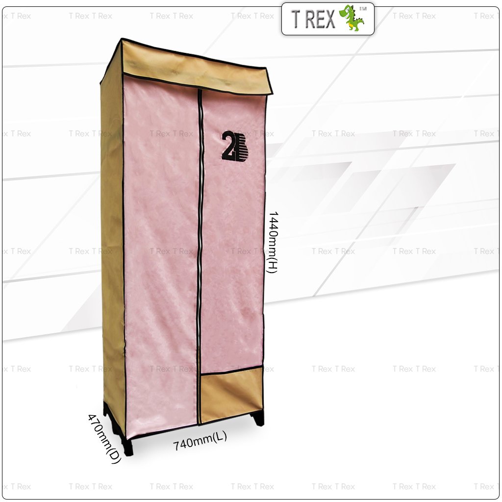 2B Economic Plastic Wardrobe With Pocket (Random Color)