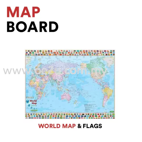 Map Board (World Map & Flags)