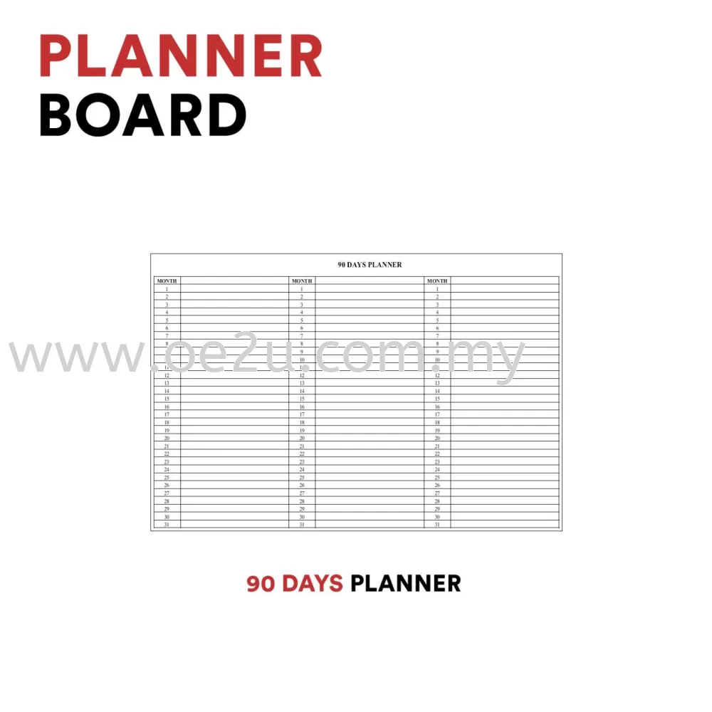 90 Days Planner