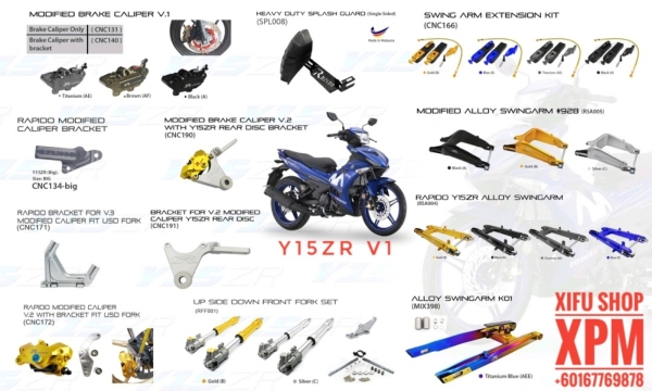 Y15ZR V1 ACCESSORIES PARTS CATALOG  Y15ZR CATALOG ACCESSORIES Y15ZR PARTS CATALOG Johor Bahru JB Supply Suppliers | X Performance Motor