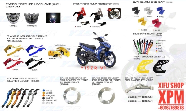 Y15ZR V1 ACCESSORIES PARTS CATALOG  Y15ZR CATALOG ACCESSORIES Y15ZR PARTS CATALOG Johor Bahru JB Supply Suppliers | X Performance Motor