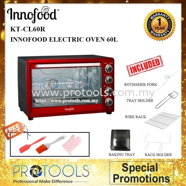 INNOFOOD KT-CL60R ELECTRIC OVEN 60L INNOFOOD OVEN KITCHEN APPLIANCES Johor Bahru (JB), Malaysia, Senai Supplier, Suppliers, Supply, Supplies | Protools Hardware Sdn Bhd