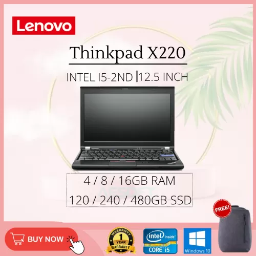 (Refurbished Laptop Grade AAA) Lenovo Thinkpad X220 / 12.5'' / i5-2nd 
