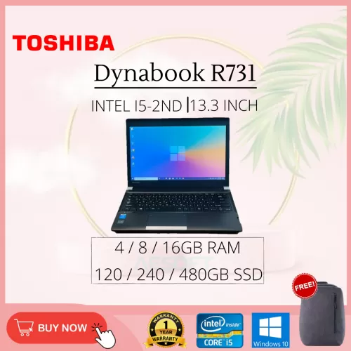 (Refurbished Laptop Grade AAA) Toshiba Dynabook R731 / 13.3'' / i5-2nd 