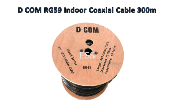 D COM RG59 Indoor Coaxial Cable 300m Accessories - CCTV  Perak, Ipoh, Malaysia Installation, Supplier, Supply, Supplies | Exces Sales & Services Sdn Bhd