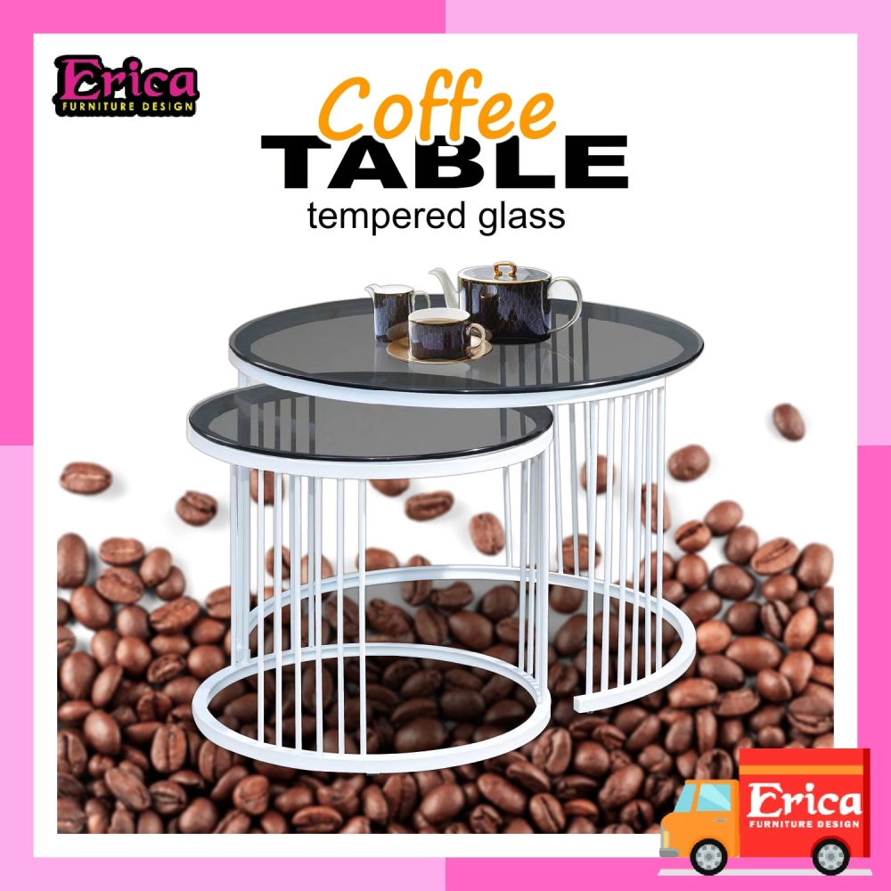 Erica Coffee Table Tempered Glass