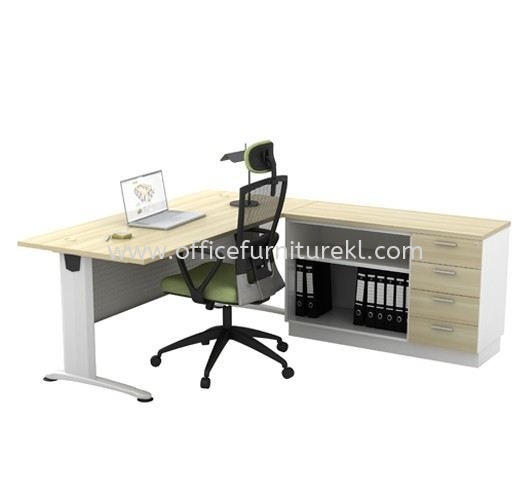 BERLIN MEJA PEJABAT / TULIS DAN KABINET TEPI ABT 188 + AB YOP 7124 - meja pejabat Puchong | meja pejabat Bandar Sunway | meja pejabat Subang Jaya | Modern Design Office Table