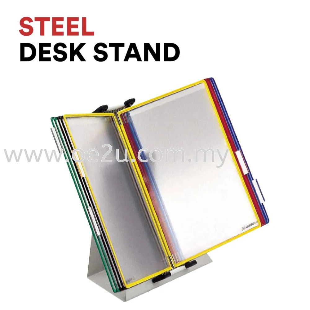 Steel Desk Stand (c/w 10 Pivoting Pockets)