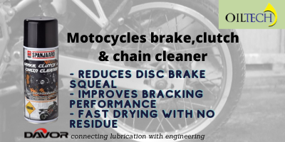 Cleaning spray for use on drum or disc brakes,brake cables, rotors,chains and disc pad/drum lining