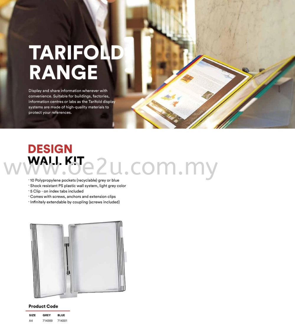 DESIGN Wall Kit (c/w 10 Polypropylene Pockets)