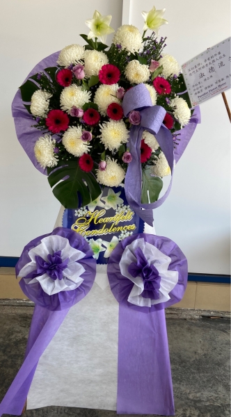 w40 Condolences & Funeral °§µ¿ (Wreath) °×ÊÂ»¨È¦ Condolences & Sympathy Melaka, Malaysia Delivery, Supplier, Supply | Paradise Flower House