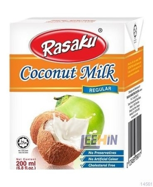 Santan Rasaku Asli Regular (Oren 17% Fat) 200ml  Coconut Milk [14561 14562]