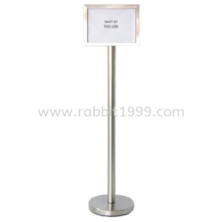 RABBIT STAINLESS STEEL A3 SIGN BOARD STAND - horizontal - SBS-022/SS