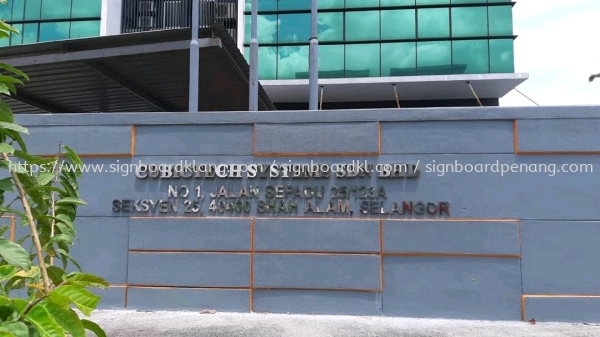 cubictech 3d stainless steel silver mirror lettering signage signboard at shah alam Huruf Timbul Keluli Tahan Karat Kuala Lumpur (KL), Malaysia Pembinaan, Pasang, Pembekal | Great Sign Advertising (M) Sdn Bhd