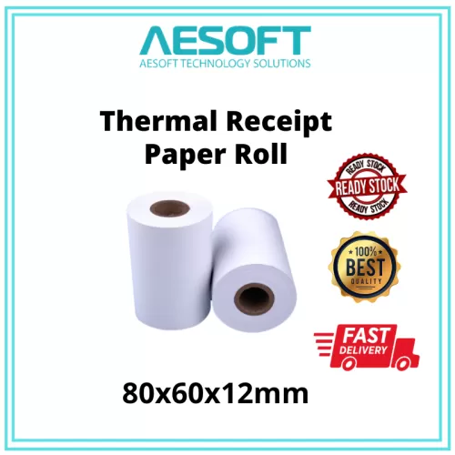 Thermal Receipts Paper Roll With Core 【80X60MM】