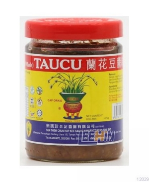 Orchid Brand Taucu Biji (Penutup Merah) 475gm 花豆“粒”  Salted Soy Bean [12029 12030]