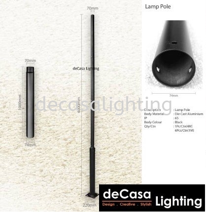  Outdoor Garden Pole Light OUTDOOR LIGHT Selangor, Kuala Lumpur (KL), Puchong, Malaysia Supplier, Suppliers, Supply, Supplies | Decasa Lighting Sdn Bhd