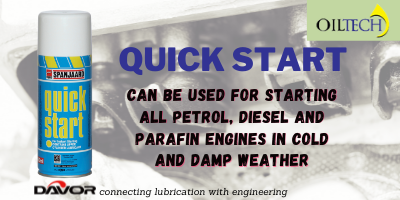 Quick start instant starting aid with upper cylinder lubricant for all engines