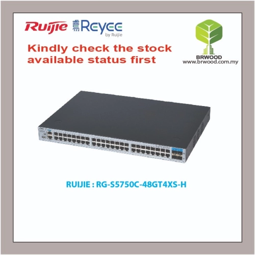 RUIJIE RG-S5750C-48GT4XS-H: RG-S5750-H 48-PORT GIGABIT L3 MANAGED SWITCH WITH SFP+