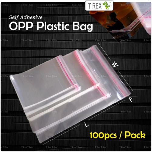 100pcs OPP Self Adhesive Plastic Bag (8 Sizes)