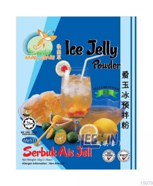 Happy Grass “Ice Jelly” 50gm (Biru) Serbuk Ais Jeli 快草爱玉冰粉 x8 [15077 15078 15079]